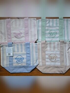 Trader Joe's Summer Mini Tote Striped Limited Edition